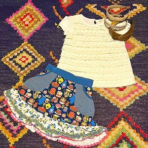 🐥Matilda Jane Skirt & Top Set-Size 8 💐🐣